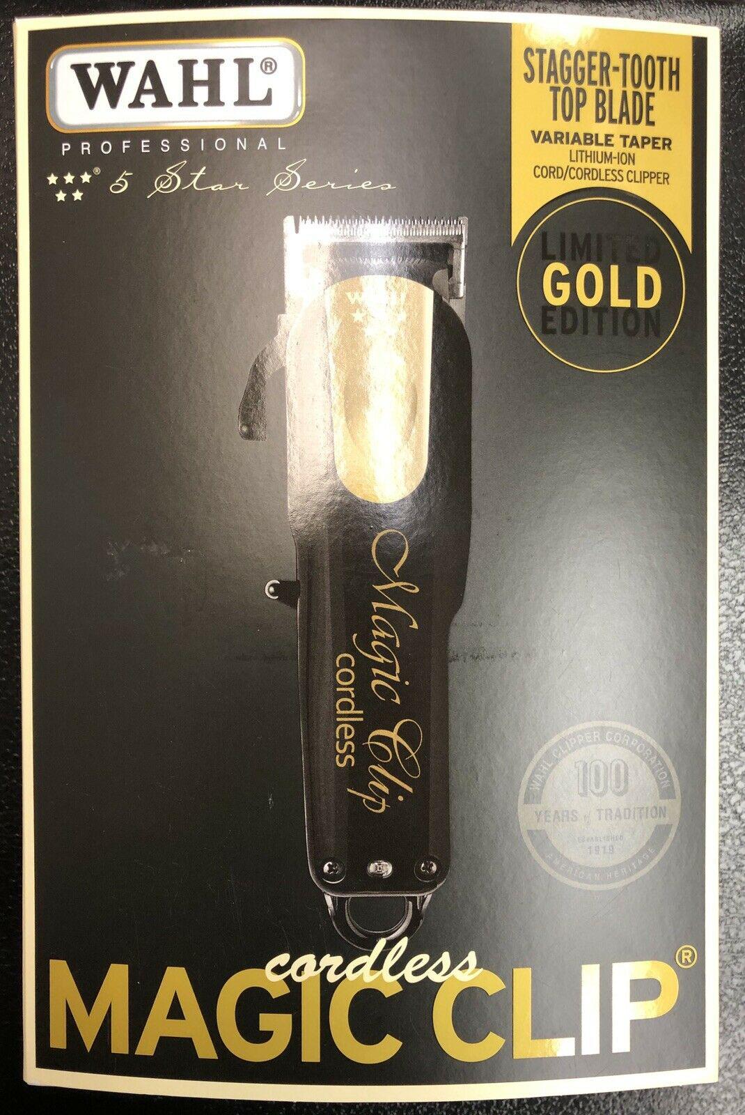 ***Limited Edition*** Wahl  Clip Black And Gold Cordless 8148