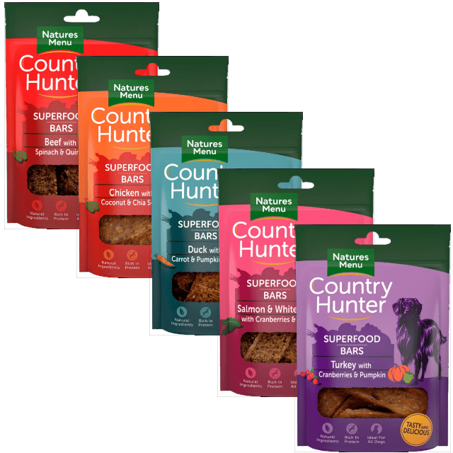 Country Hunter Superfood Bars Dog Treats Bars 100g x 7 Packs