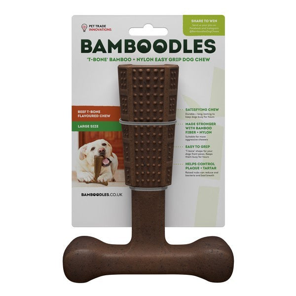 Bamboodles T-Bone Chew Toy for Dogs - All Sizes & Flavours