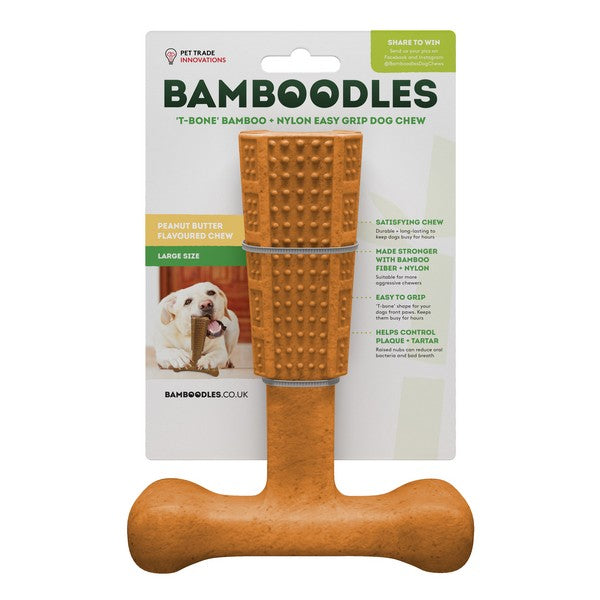 Bamboodles T-Bone Chew Toy for Dogs - All Sizes & Flavours