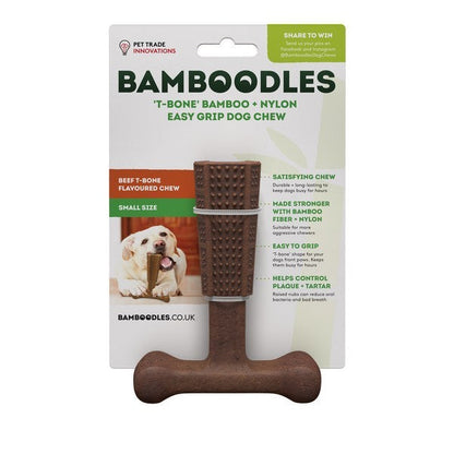 Bamboodles T-Bone Chew Toy for Dogs - All Sizes & Flavours