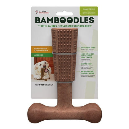 Bamboodles T-Bone Chew Toy for Dogs - All Sizes & Flavours