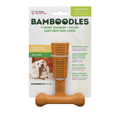 Bamboodles T-Bone Chew Toy for Dogs - All Sizes & Flavours