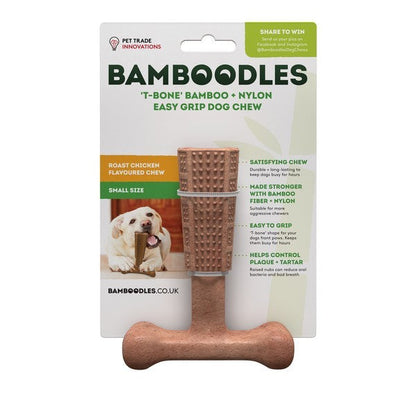 Bamboodles T-Bone Chew Toy for Dogs - All Sizes & Flavours