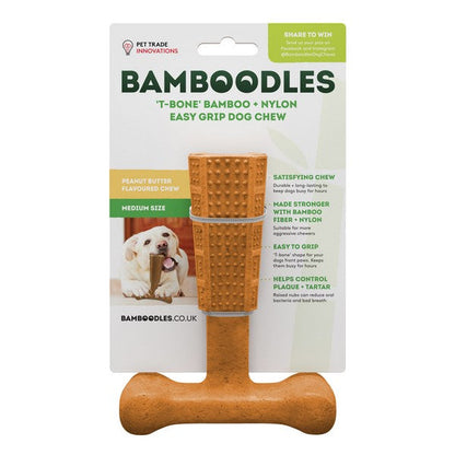 Bamboodles T-Bone Chew Toy for Dogs - All Sizes & Flavours